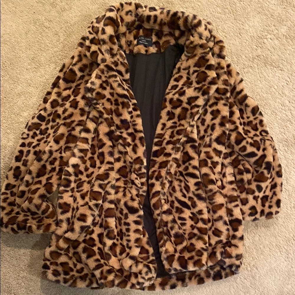 Love Tree Plush Faux Fur Jacket